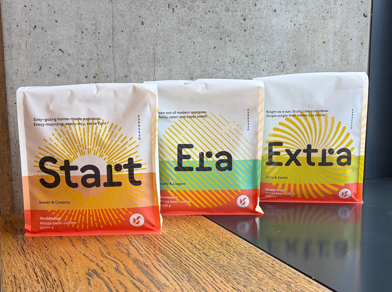 Specialty coffee beans in 1kg bags for offices